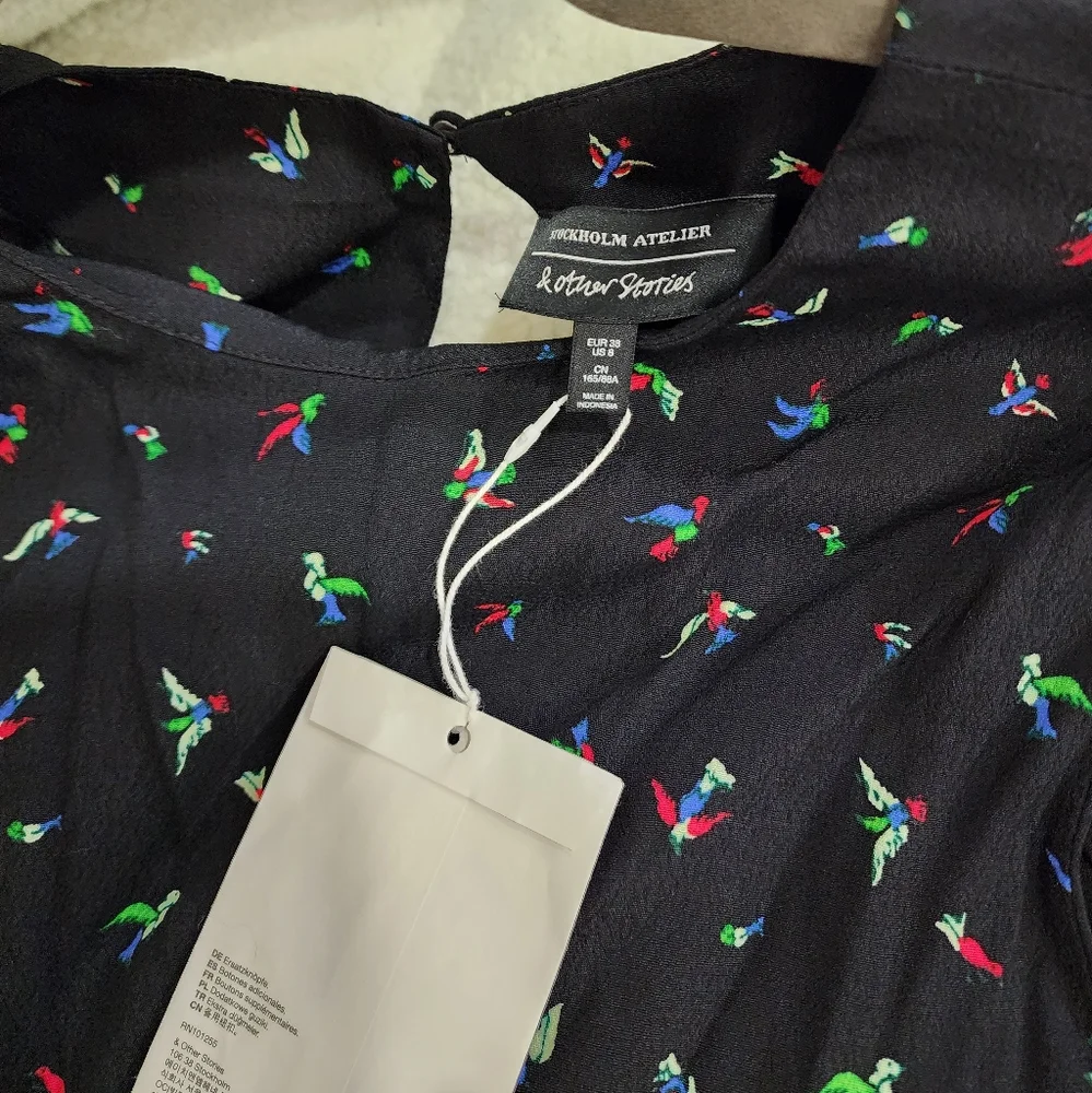 & Other Stories Bird Printed Dress